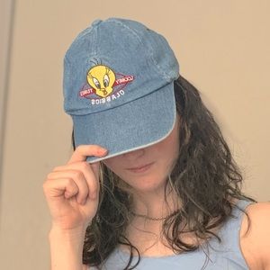 Vintage denim looney tones hat